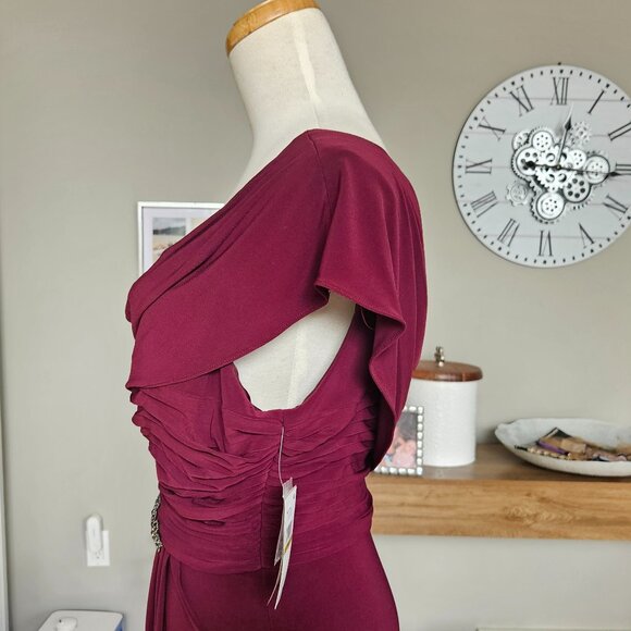 NWT Alex Evenings Cowl Neck A Line Gown, 14P - Picture 7 of 8